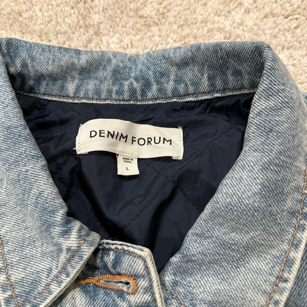 Aritzia Denim Forum Light Blue Oversized Jean Jacket - Picture 3 of 12